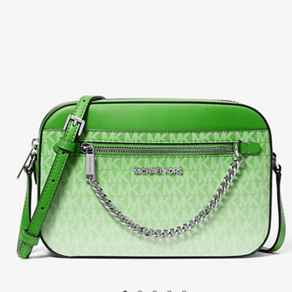 Michael Kors Jet Set Large Ombré Signature Logo Crossbody Body
Jungle Green - Picture 10 of 16